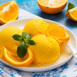 Ingredientes de Sorbet de Laranja e Alecrim