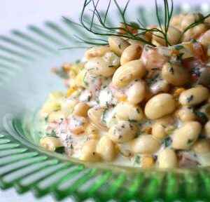 Ingredientes da Receita de Salada de Soja com Legumes e Molho de Ervas