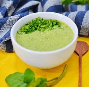 Sopa Cremosa de Agrião e Palmito