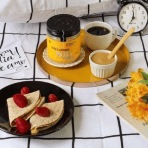 Ingredientes da Receita de Crepeletes com Pasta Paçoca e Morangos
