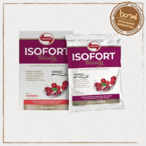 Isofort Beauty Whey Protein Cranberry 25g Vitafor 15 Sachês
