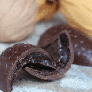 Ovo de Páscoa Fit com Ganache de Biomassa de Banana Verde