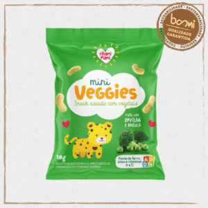 Snack Infantil Mini Veggies Ervilha e Brócolis Nhami Mami 18g