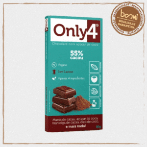Chocolate 55% Cacau Sem Lactose Vegano Only4 80g