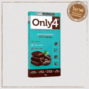 Chocolate 55% Cacau Sem Lactose Vegano Only4 70g