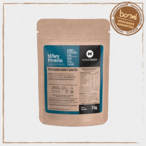 Whey Protein Concentrado Banana com Canela Sachê Housewhey 34g