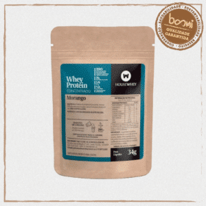 Whey Protein Concentrado Morango Sachê Housewhey 34g