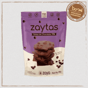 Biscoito Zaytas Gotas de Chocolate Sem Glúten Zaya 80g