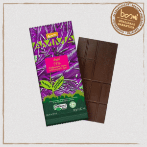 Chocolate 75% Cacau com Açaí Orgânico Biodinâmico Amma Chocolate 80g
