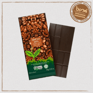 Chocolate Qah Wa 60% Cacau com Café Orgânico Amma Chocolate 80g