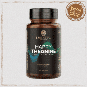 Happy Theanine L-teanina Essential Nutrition 60 Cápsulas