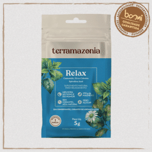 Relax Camomila, Erva Cidreira e Spirulina Azul 5g Terramazonia 10 Sachês