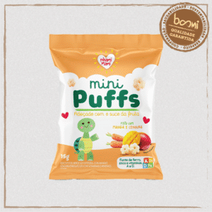 Snack Infantil Mini Puffs Manga e Cenoura Nhami Mami 15g