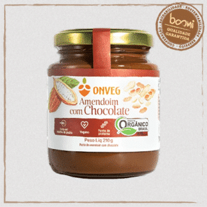 Pasta de Amendoim com Chocolate Orgânico Onveg 210g