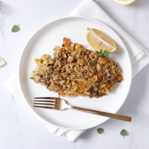 Ingredientes da Receita de Tilápia assada com crosta de granola salgada