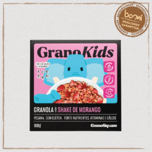 Granola GranoKids Shake de Morango Sem Glúten GranoSquare 180g