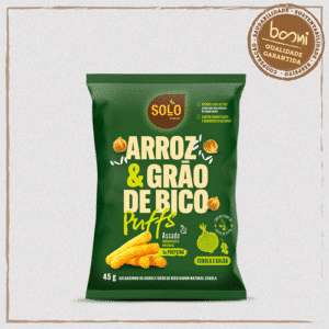 Snack Puffs Arroz e Grão de Bico Cebola e Salsa Solo Snacks 45g