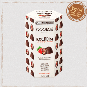 Pepitas de Chocolate Bocadin com Morango Cookoa 120g