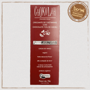 Chocolate ao Leite 70% Cacau com Castanhas Orgânico CHoKolaH 70g