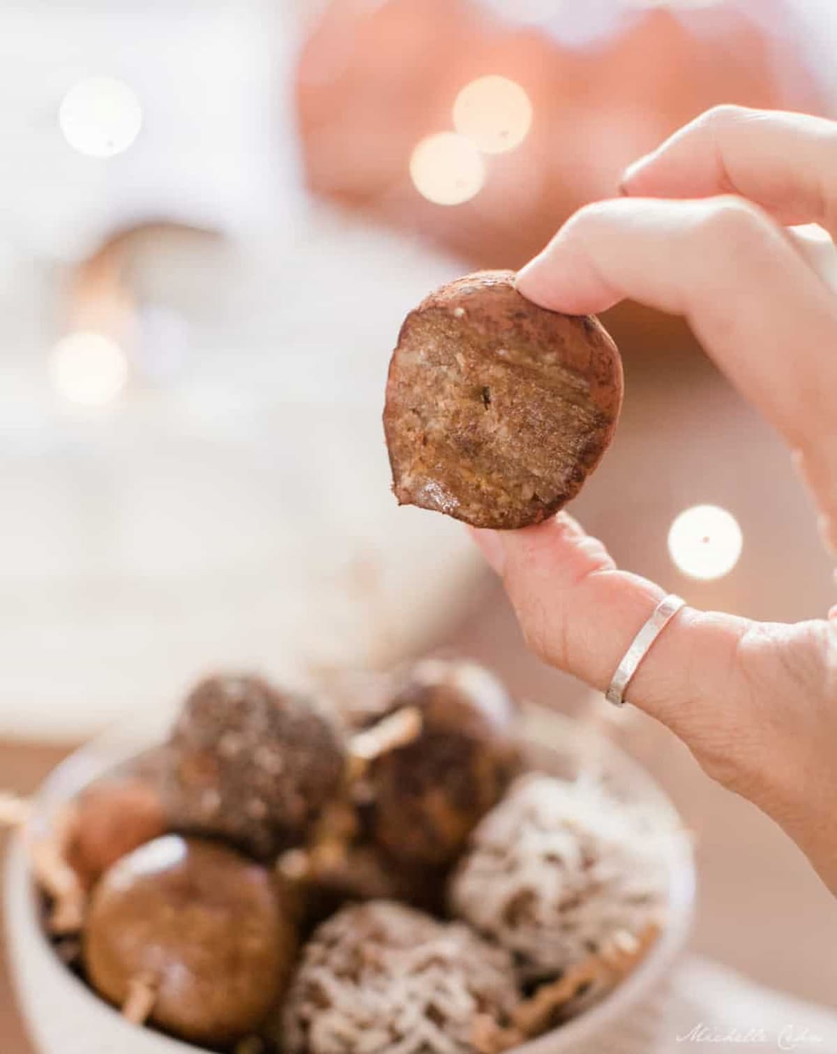 Ingredientes da Receita de Trufa de tâmara com nozes