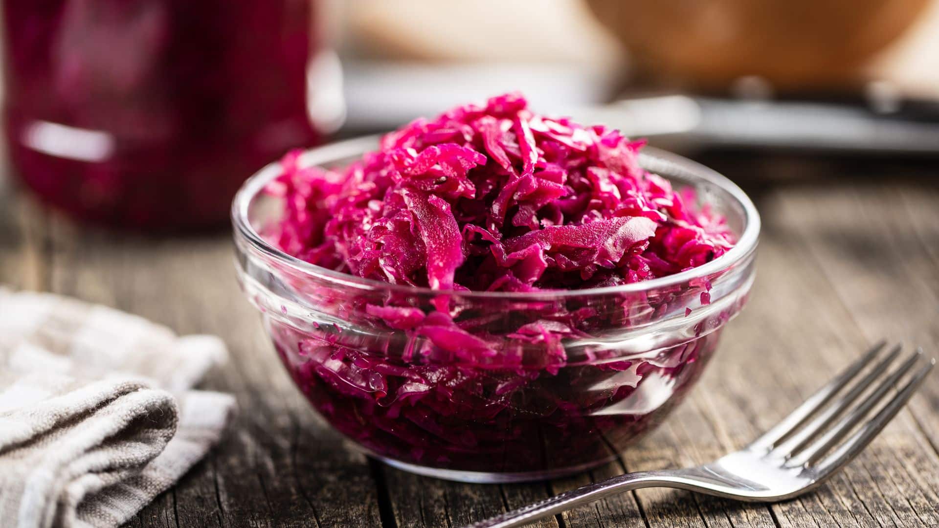 Ingredientes da Receita de Repolho roxo em conserva
