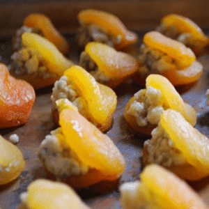 Ingredientes da Receita de Damasco recheado com queijo e nozes