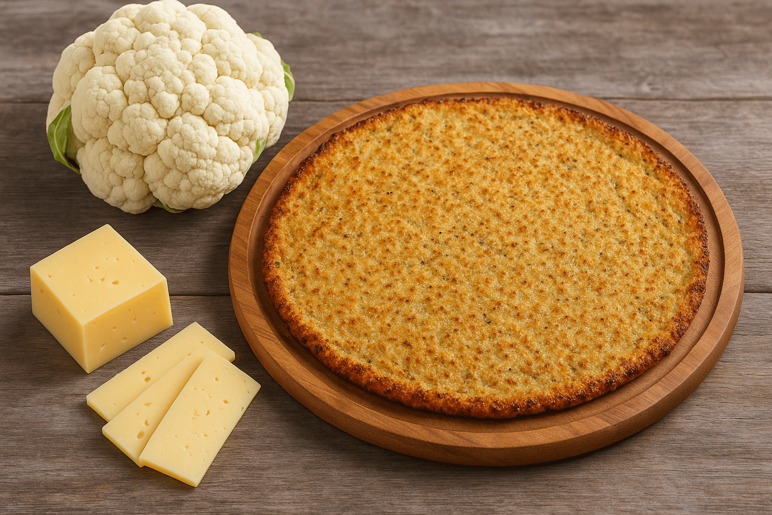Ingredientes da Receita de Massa de pizza com couve-flor