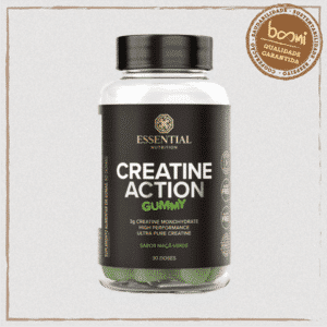 Creatine Action Gummy Maçã Verde Essential Nutrition 60 Gomas