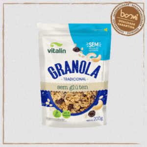 Granola Tradicional Zero Açúcar Sem Glúten Vitalin 200g