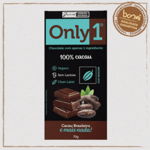 Chocolate 100% Cacau Sem Lactose Vegano (Only1) Only4 70G