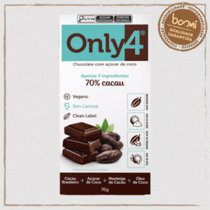 Chocolate 70% Cacau com Café Sem Lactose Vegano Only4 70G